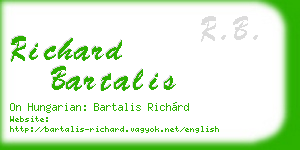 richard bartalis business card