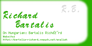 richard bartalis business card
